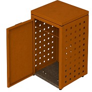 Kliko ombouw 120 Liter corten met vaste deksel