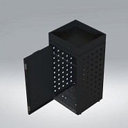 Kliko ombouw 120 Liter grafiet zwart met tuinbak
