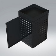 Kliko ombouw 240 Liter grafiet zwart met tuinbak