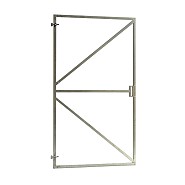Verstelbaar stalen poortframe met slotkast-uitsparing, 180x100 cm, vuurverzinkt