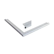Aluminium daktrimset met ronde kraal t.b.v. plat dak, maximale dakmaat 1250x600 cm