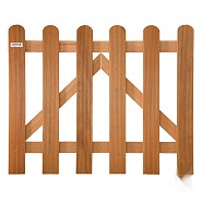 Kempas FSC tuinpoort 34x1000x800mm ribbel / RVS bc