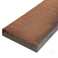 Angelim Vermelho ruwe plank 4x20 cm