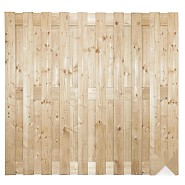 Grenen PEFC tuinscherm recht 19/3L 15mm 45x1800x1800mm glad / RVS [geimpregneerd] bc