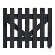 Vuren FSC tuinpoort recht 32x1000x800mm glad [zwart] bc