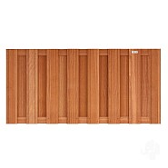 Elephant halfhoge schutting Keruing hardhout 39x1800x943mm 15 planks / V-groeven / RVS geschr.