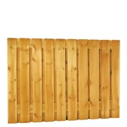 Grenen geschaafd plankenscherm 21-planks 15 mm, 180 x 130 cm, verticaal recht, groen geïmpregneerd.