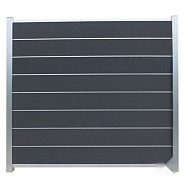 Elephant schutting Modular Evo houtcomposiet 180x180 cm Rock Grey, alu profielen