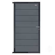 Elephant tuindeur Modular Evo houtcomposiet 90x174 cm Rock Grey, antraciet beslag