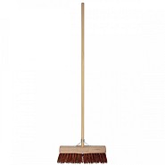 Gemeentebezem - Halfrond - Natuurvezel - 45 cm - Houten steel - 160 cm