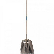 Schop - Karlstad - Aluminium - Met slijtstrip - Essenhouten steel - 135 cm