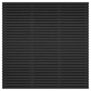 Grenen geschaafd latten scherm, recht horizontaal/verticaal, 180x180x5 cm, zwart gespoten.