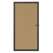 Newtechwood co-extrusie composiet deur in aluminium frame, horizontaal triple, 100x195 cm, red cedar.