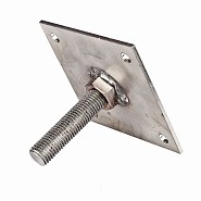 Betonpoer hoogteverstelling M16 RVS plaat met draadstang