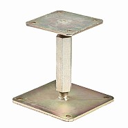 Verstelbare paaldrager 16x16x0,6 cm op plaat