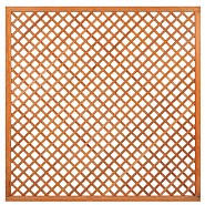 Trellis met lijst, diagonale lamellen hardhout kunstmatig gedroogd H180xB180 cm