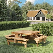 Picknicktafel vuren geïmpregneerd, gedroogd Vierkant