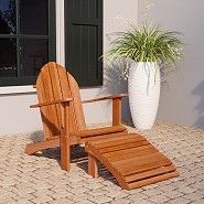 Hardhouten stoel Relax voetenbankje