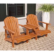 Hardhouten loveseat Relax