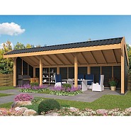 DHZ Kapschuur Boekelo - Zwart 900x250 cm incl. schroefpakket (2 colli)