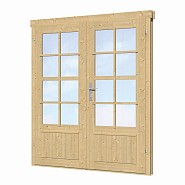 Dubbele deur+kozijn dubbel glas DL7