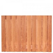 Tuinscherm Dronten, keruing hardhout, RVS-geschroefd, 21-planks (19+2) 180x130 cm