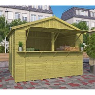 Kiosk Spaar 16mm geimpregneerd + vloer