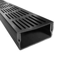 U-Drain afvoergoot WaterWijs 5-10/200 cm zwart