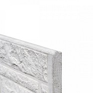 Beton-motiefplaat wit/grijs - H20xD3,5xL184cm rotsmotief