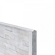 Berton©-motiefplaat wit/grijs H36xD3,5xL184 cm leisteenmotief