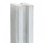 Berton©-sleufpaal Reest wit/grijs 11,5x11,5x272 cm tussenmodel