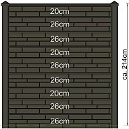 Berton©-sleufpaal Reest wit/grijs 11,5x11,5x280 cm hoekmodel