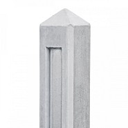 Berton©-paal Hunze wit/grijs, diamantkop 10x10x145 cm T-model