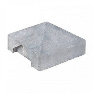 Berton©-afdekpet wit/grijs, diamantkop 14x14x5 cm eindmodel