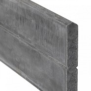 Berton©-motiefplaat smal antraciet H26xD3,5xL184 cm blokhutprofiel
