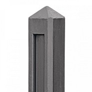 Berton©-paal antraciet Hunze, diamantkop 10x10x145 cm T-model
