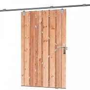 Tuindeur schuifsysteem Red Class Wood H195x130 cm