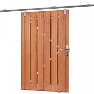 Tuindeur schuifsysteem hardhout H195x130 cm