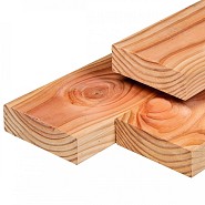 Douglas ligger gedroogd 6.5x21.0x400cm geschaafd