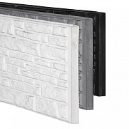 Berton©-motiefplaat smal wit/grijs H26xD3,5xL184 cm Rustico
