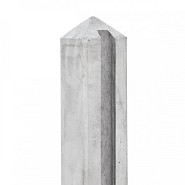 Berton©-sleufpaal Dinkel wit/grijs 11,5x11,5x278 cm hoekmodel