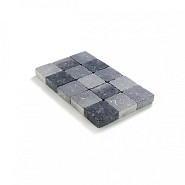 Kassei getrommeld 15x15x6 Grijs-Zwart
