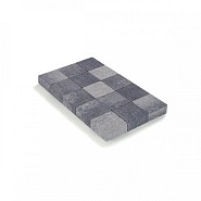 Kassei in-Line getrommeld 15x15x6 Grijs-Zwart