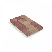 Kassei in-Line getrommeld 15x15x6 Rose-Rood