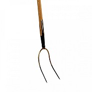 Hooivork - 2 tanden - Met veerbus - Essenhouten steel - 135 cm
