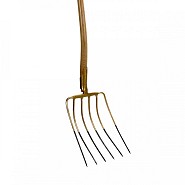 Maïsvork - 6 tanden - Essenhouten steel - 85 cm