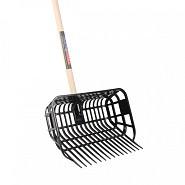 Paardenstalvork - Korfmodel - Essenhouten steel - 140 centimeter
