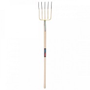 Mestvork - 5 tanden - Essenhouten steel - 130 centimeter
