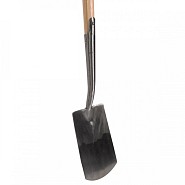Spade - Met hals en lip - Blank gepolijst - Essenhouten steel - 76 cm