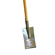Spade - Frankrijk - Blank geslepen - Essenhouten steel - 90 cm